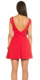Flitrované tielkové šaty s Áčkovou sukňou Červená