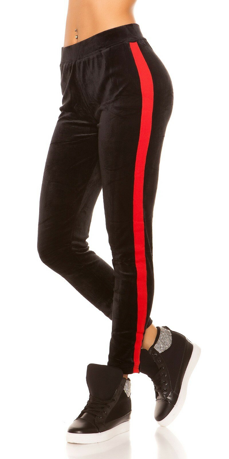 Obrázok Čierne Nicki Leggings #Veľkosť Univerzálna (XS/S/M) Farba Červená