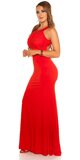 Dámske rafinované maxi šaty Červená