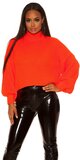Oversize pletený sveter Oranžová