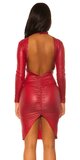 Wetlook mini šaty sexy back Bordová