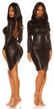 Wetlook mini šaty sexy back Čierna