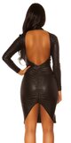 Wetlook mini šaty sexy back Čierna