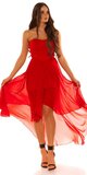 Dámske značkové mini šaty s vlečkou Červená