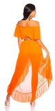 GODDESS Look maxi šaty Oranžová