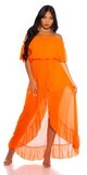 GODDESS Look maxi šaty Oranžová