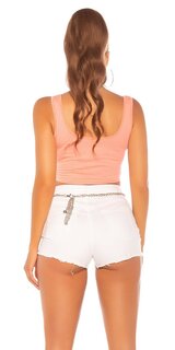 Tielkový crop top Ružová