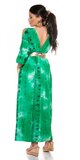 Otvorené ľahké maxi šaty na leto Zelená