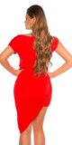 Dámske asymetrické šaty Červená