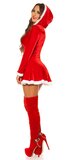 Dámsky vianočný kostým s dlhými rukávmi Červená