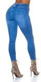 Klasické svetlé džínsy s vysokým pásom Modrá