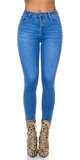 Klasické svetlé džínsy s vysokým pásom Modrá