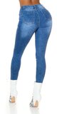 Klasické priliehavé modré džínsy Modrá