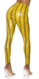 Vysoké hadie nohavice so zipsom Žltá
