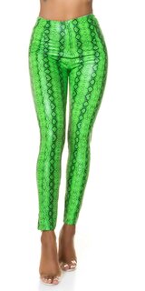 Vysoké hadie nohavice so zipsom Zelená