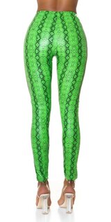 Vysoké hadie nohavice so zipsom Zelená