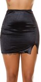 Saténová mini sukňa Čierna