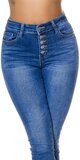 Vysoké dámske džínsy Modrá