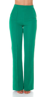 Fashionista nohavice s vysokým pásom Zelená