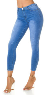 MUST HAVE basic vysoké džínsy Modrá