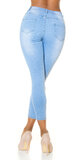 LIGHTWASH úzke džínsy s vysokým pásom Modrá