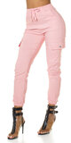 Kapsáčové nohavice s elastickým pásom Ružová