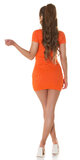 Tričkové šaty s výrezmi Oranžová