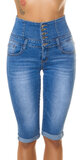Dámske džínsové capri nohavice Modrá
