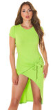 Tričkové letné šaty Neónová zelená