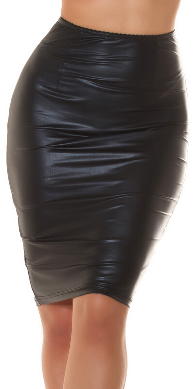 Wetlook ceruzková sukňa Čierna