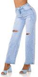 90S džínsy s rovným strihom Modrá
