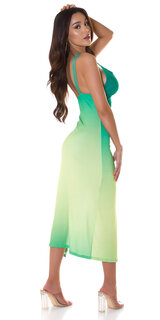 Letné pestrofarebné šaty Zelená