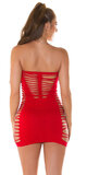 Dámske erotické šaty s výrezmi Červená