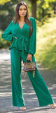 Fashionista elegantný dvojdielny set Zelená
