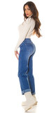Dámske džínsy BOOTCUT s vysokým pásom Modrá