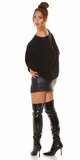 Oversize akrylový sveter dámsky Čierna