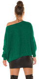 Oversize akrylový sveter dámsky Zelená