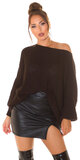 Oversize akrylový sveter dámsky Hnedá