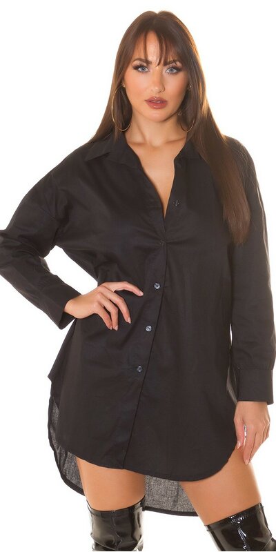 BOYFRIEND košeľa oversize dámska Čierna