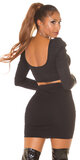 Klasická krátka sukňa s vysokým pásom Čierna