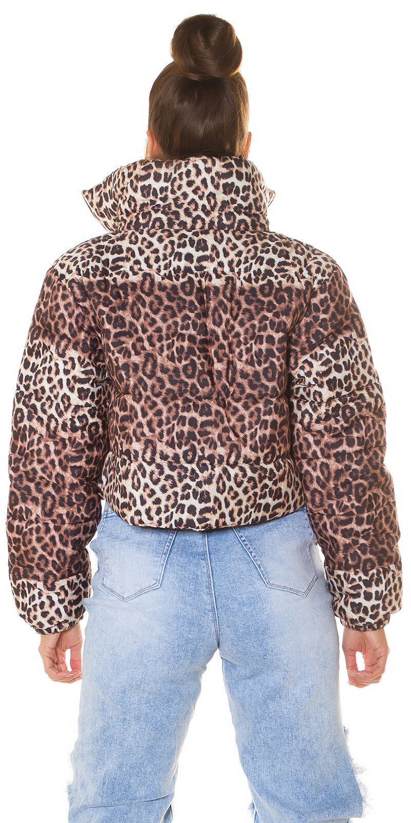 Leopardia nylonová bunda dámska Leopard