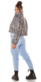 ZEBRA nylonová crop bunda Zebra