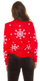 Vianočný sveter so sobom Červená