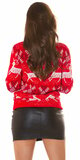 Dámsky pletený vianočný sveter Červená