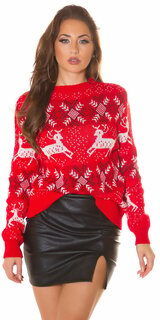 Dámsky pletený vianočný sveter