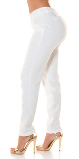 Dámske elegantné nohavice Biela