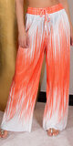Široké nohavice s vysokým pásom GRADIENT Oranžová