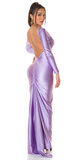 Dlhorukávové večerné šaty s otvoreným chrbtom Lilac