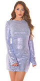 Metalické šaty s otvoreným chrbtom Lilac