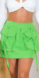 Krátka kapsáčová sukňa Zelená
